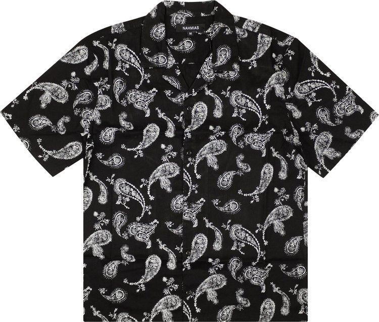 Nahmias Ocean Paisley Short-Sleeve Shirt 'Black'