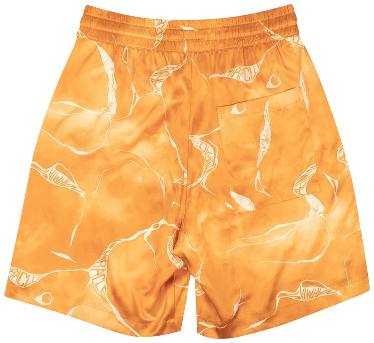 Nahmias Miracle Tie Dye Silk Shorts Orange