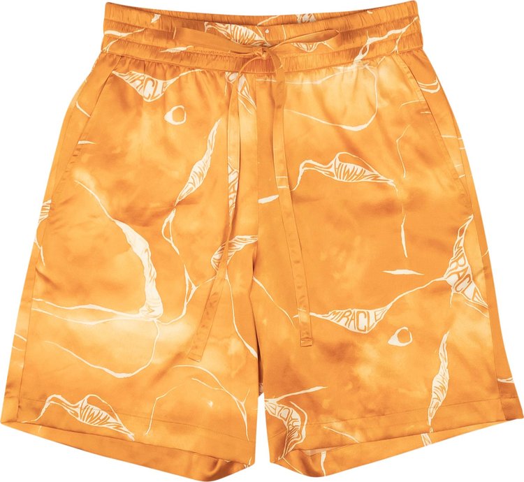 Nahmias Miracle Tie Dye Silk Shorts 'Orange'