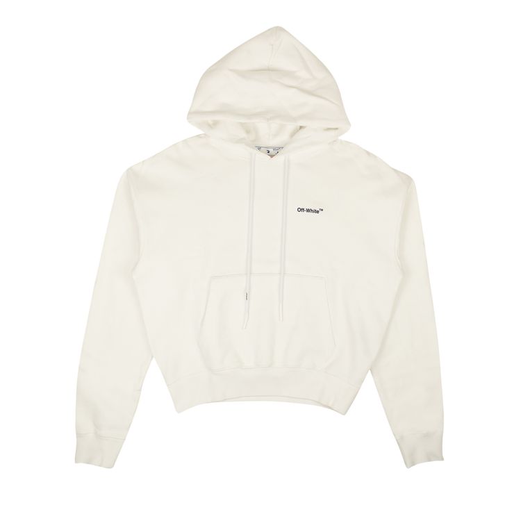 Off White Outline Over Arrow Hoodie White
