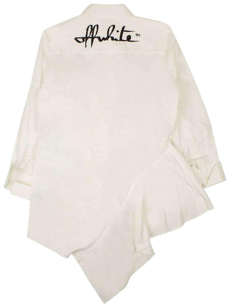 Off White Logo Asymmetrical Dres WhiteBlack