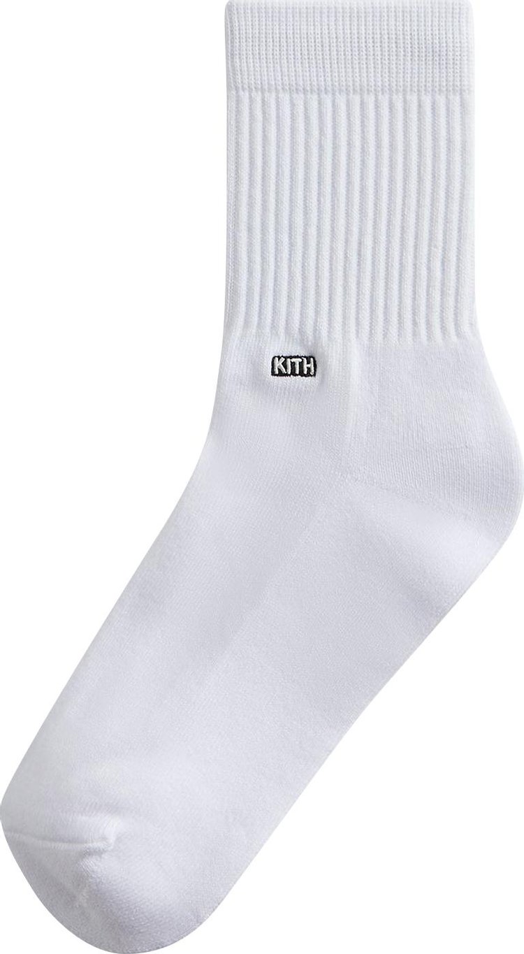 Kith Classic Half Crew Socks (3 Pack) 'White'