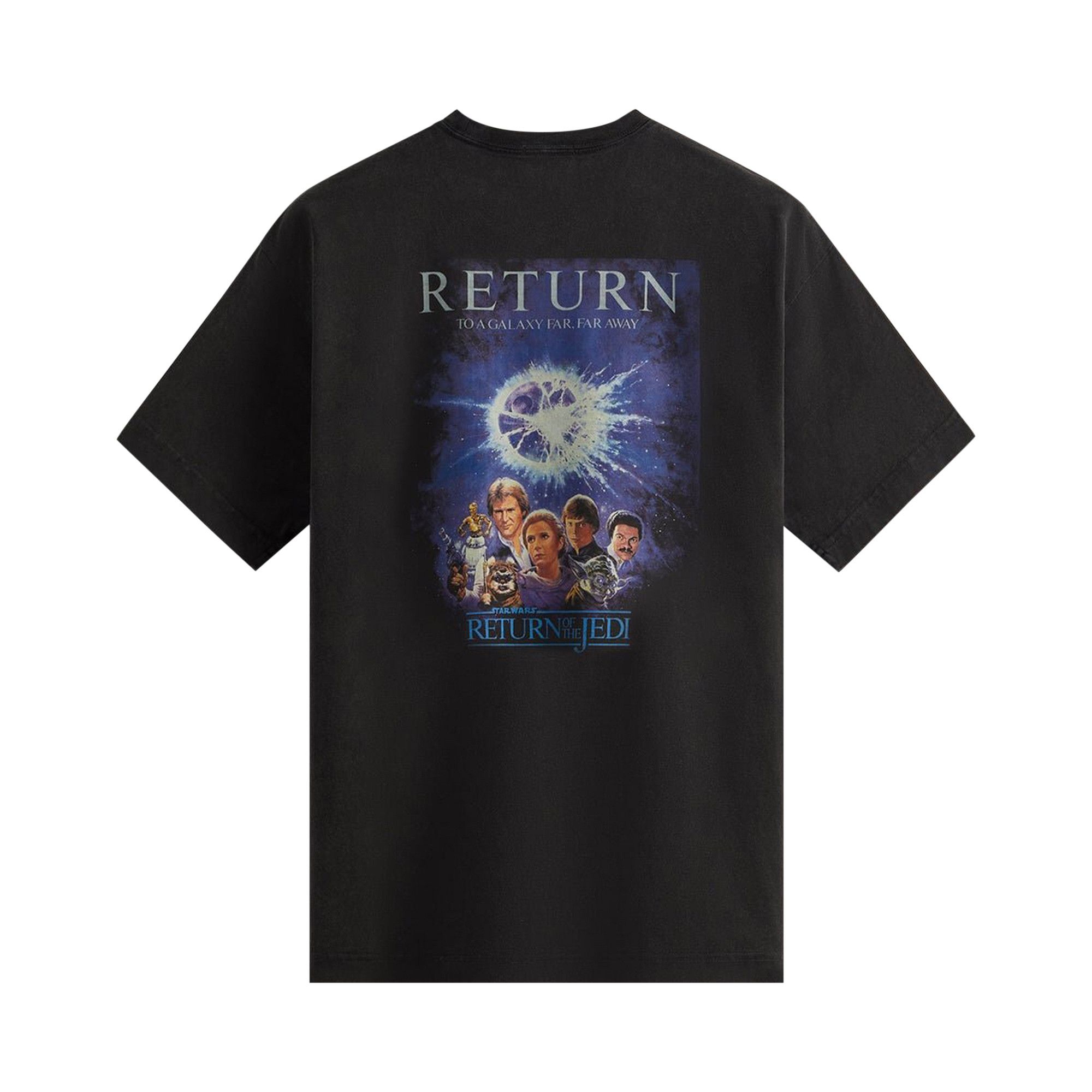 Size l Kith x Star Wars RETURN OF THE JEDI Poster Vintage Tee 'Black'