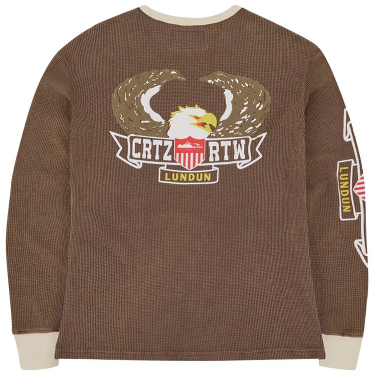 Corteiz Dipset Waffle Long Sleeve Washed Brown