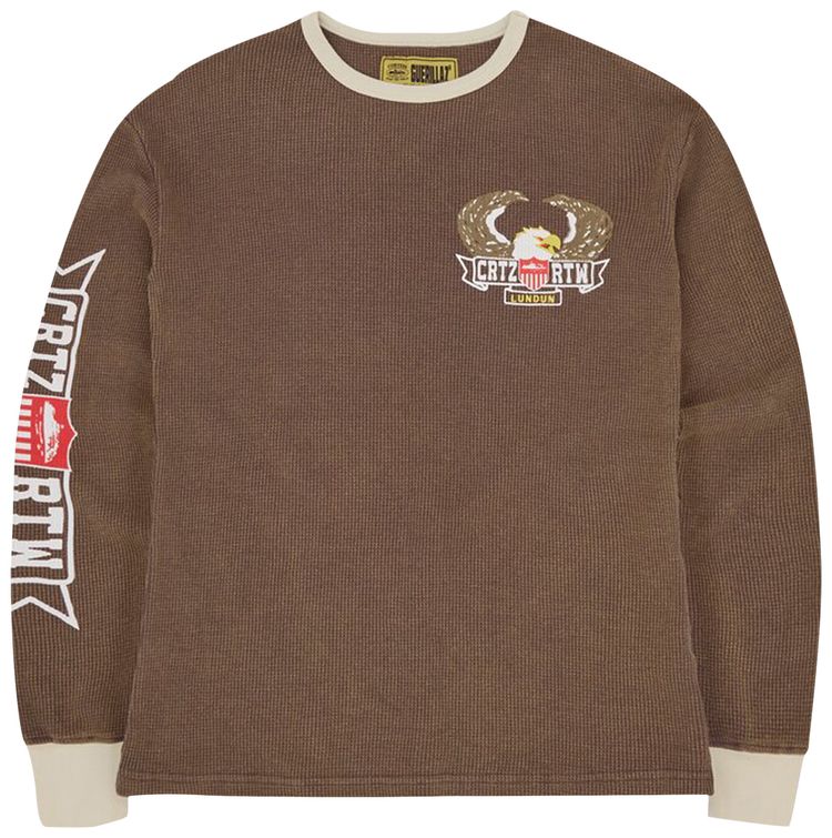 Corteiz Dipset Waffle Long Sleeve Washed Brown