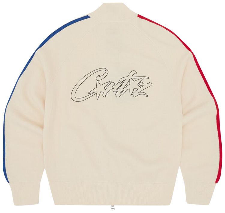 Corteiz Knit Zip Up Fleece Cream