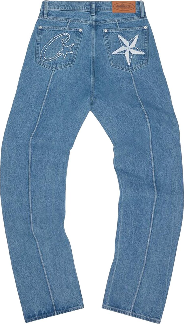 Corteiz C Star Denim Jeans Blue