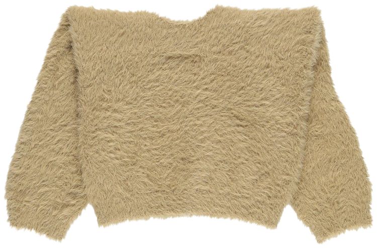 MM6 Maison Margiela Fuzzy Knit Top Light Beige