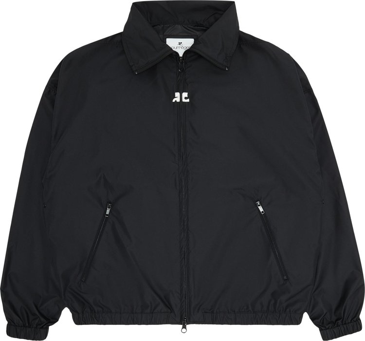 Courreges Nylon Track Jacket Black