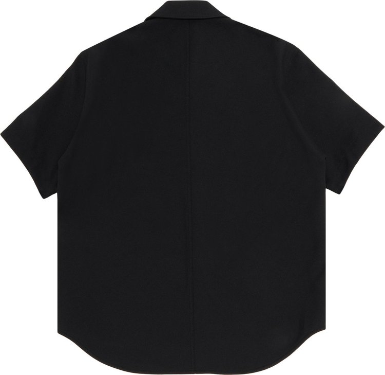 Courreges Retro Twill Skater Shirt Black