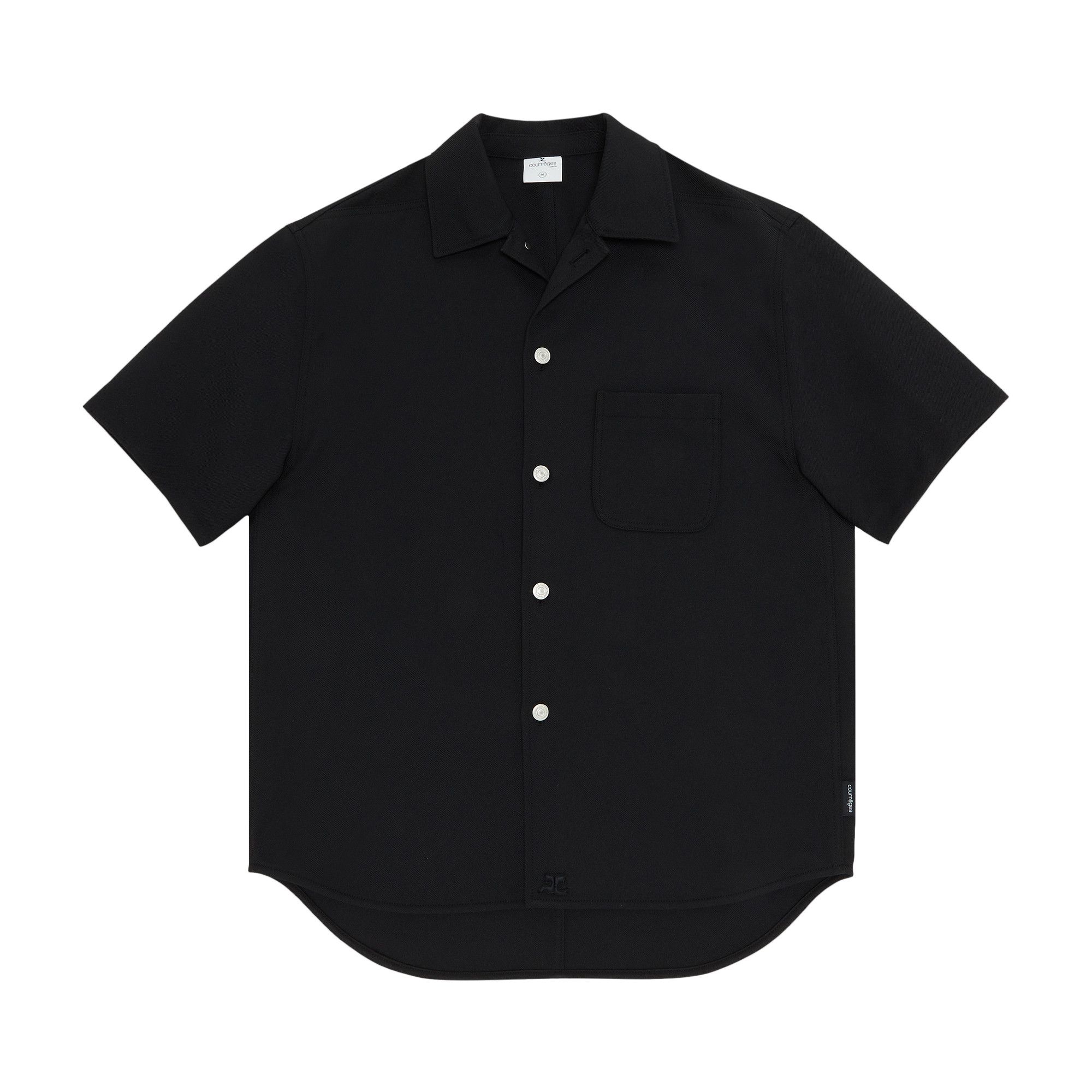 完璧すぎるが故三度も Twill Retro Courrèges Buy Skater 'Black Shirt トップス