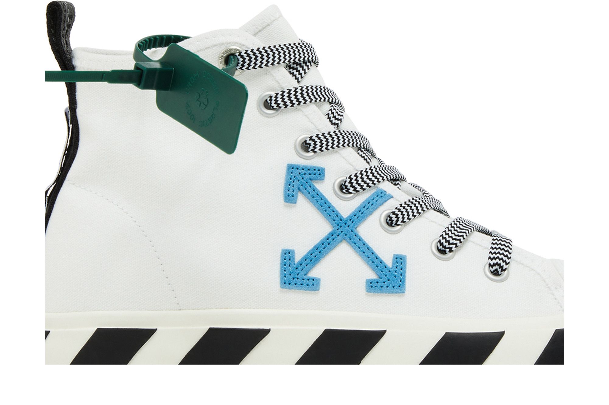 Buy Off-White Vulcanized Mid 'White Blue' - OMIA119S22FAB001