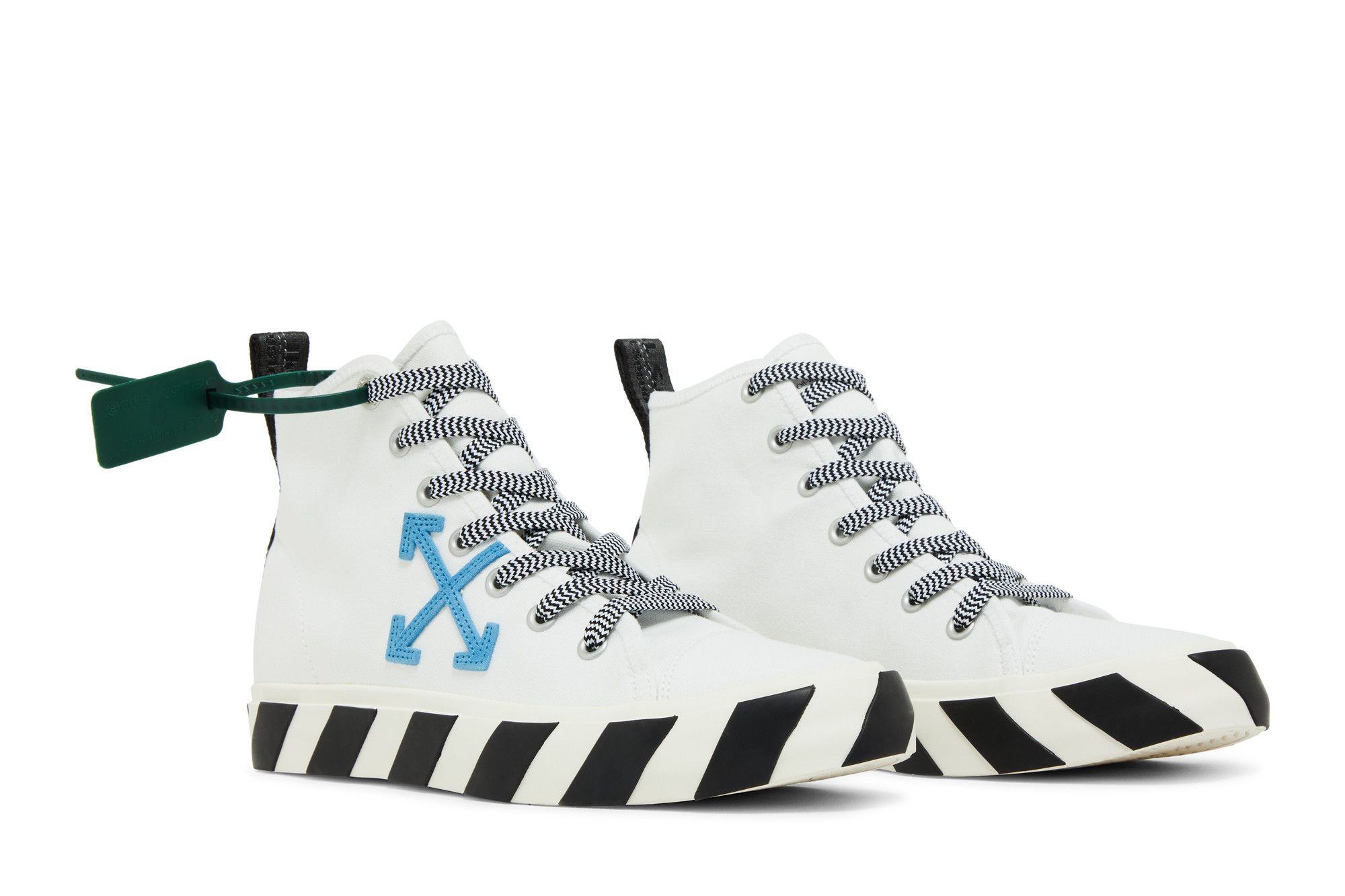 Buy Off-White Vulcanized Mid 'White Blue' - OMIA119S22FAB001