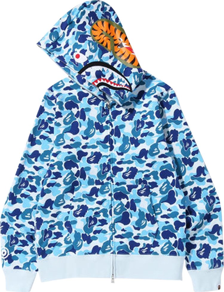 BAPE ABC Camo Shark Full Zip Hoodie Blue