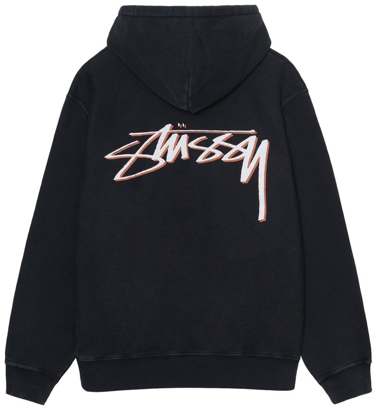 Stussy x Our Legacy Drop Shadow Pigment Dyed Hoodie Black
