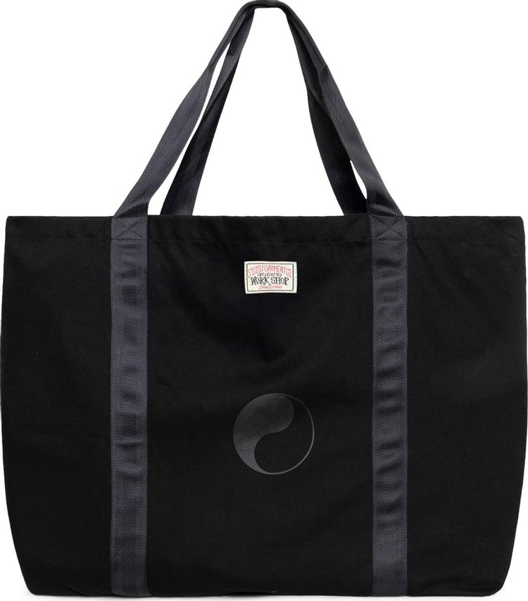 Stussy x Our Legacy Work Shop Big Beach Tote Black Heavy Twill