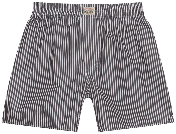 Stussy x Our Legacy Work Shop Boxer Short Black Business Stripe