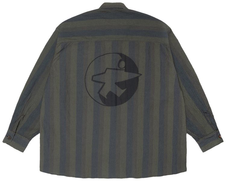 Stussy x Our Legacy Work Shop Borrowed Shirt Overdyed Multi Stripe