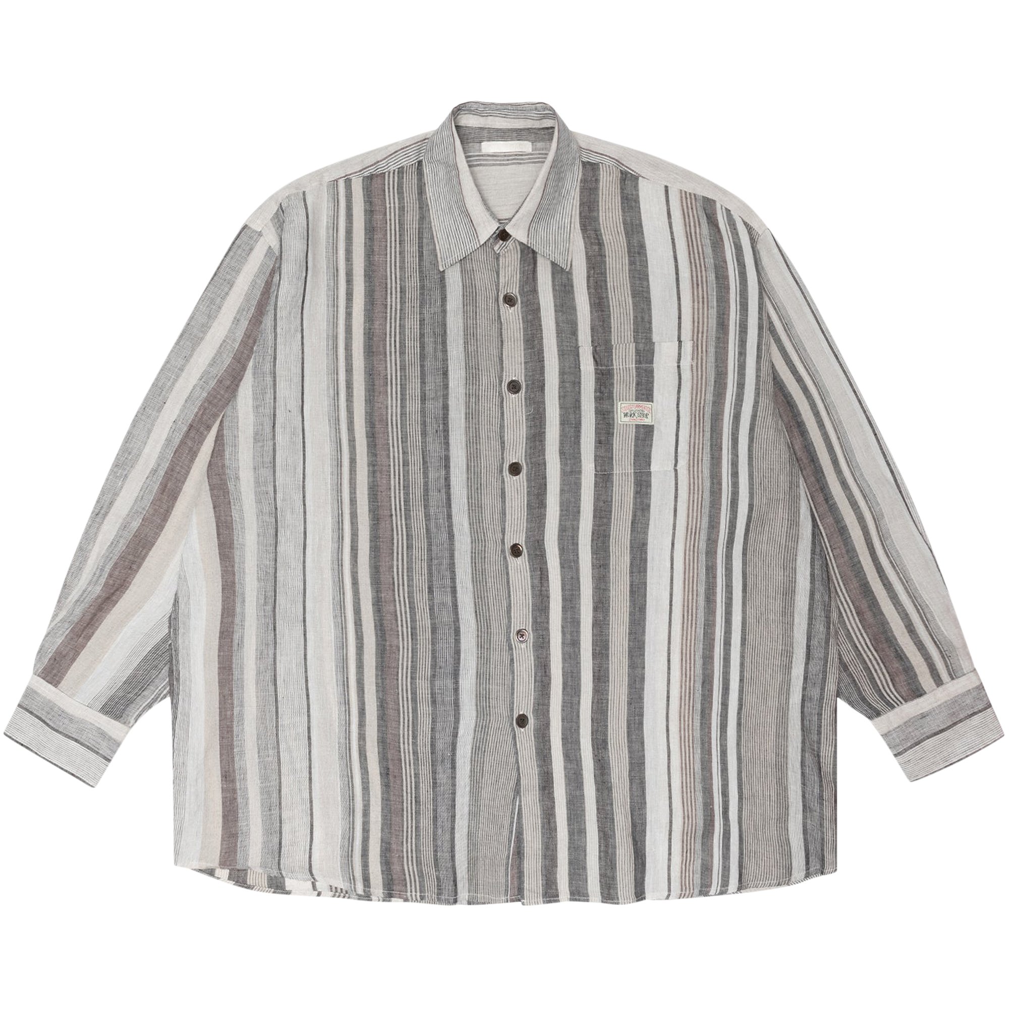 Buy Stussy x Our Legacy Work Shop Borrowed Shirt 'Raw Linen Stripe