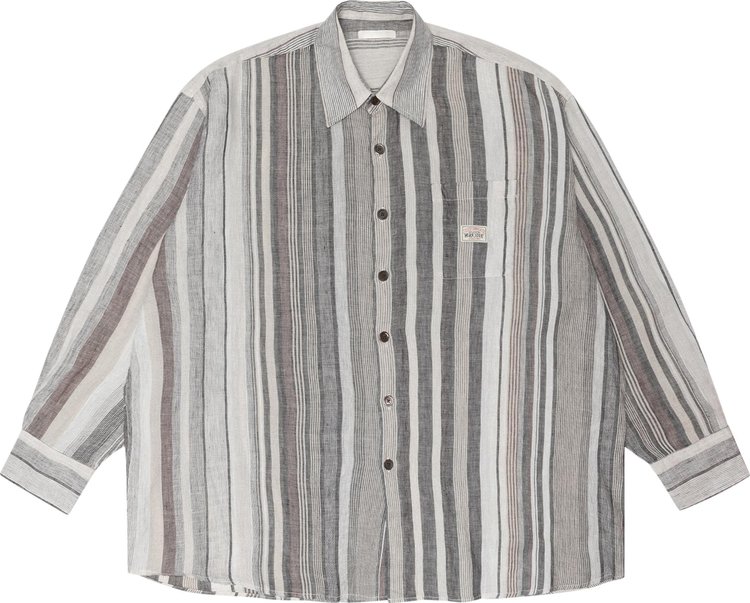 Stussy x Our Legacy Work Shop Borrowed Shirt 'Raw Linen Stripe'