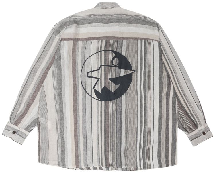 Stussy x Our Legacy Work Shop Borrowed Shirt Raw Linen Stripe