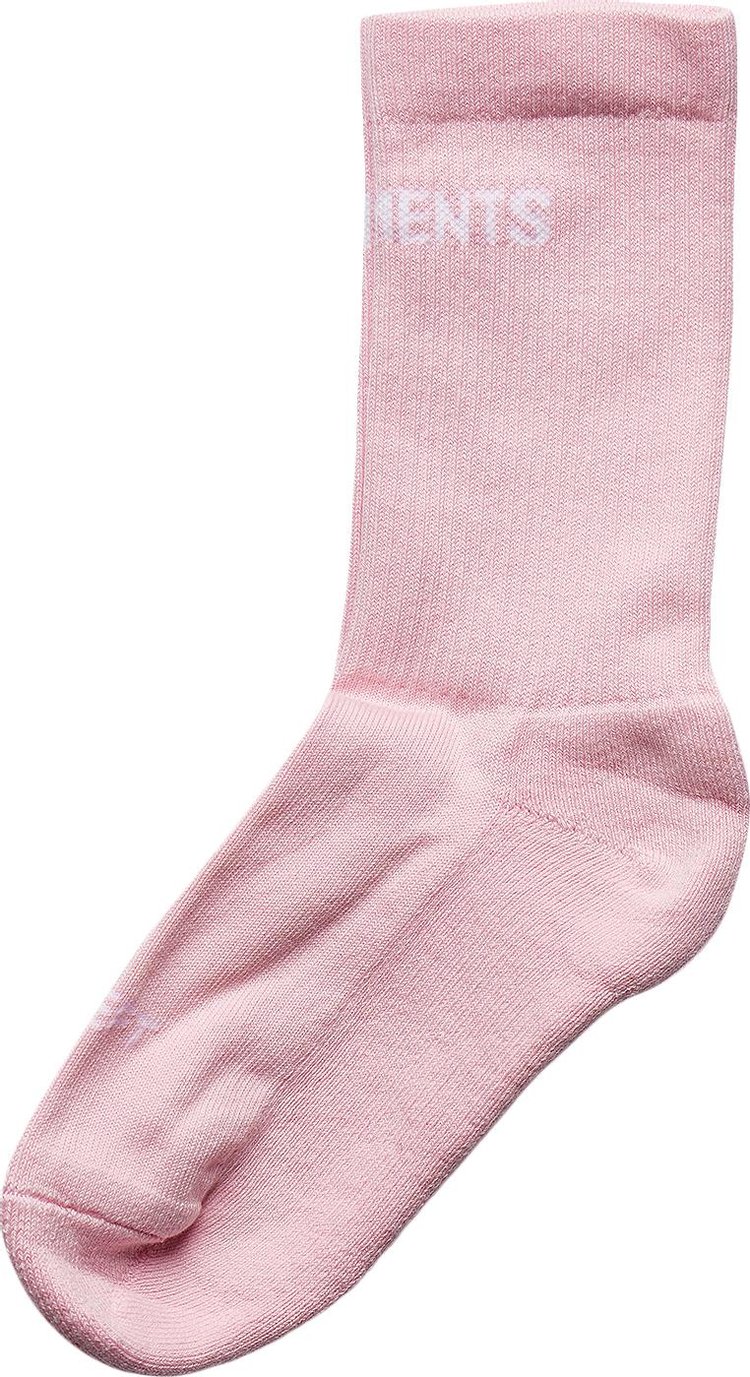 Vetements Logo Socks 'Baby Pink'