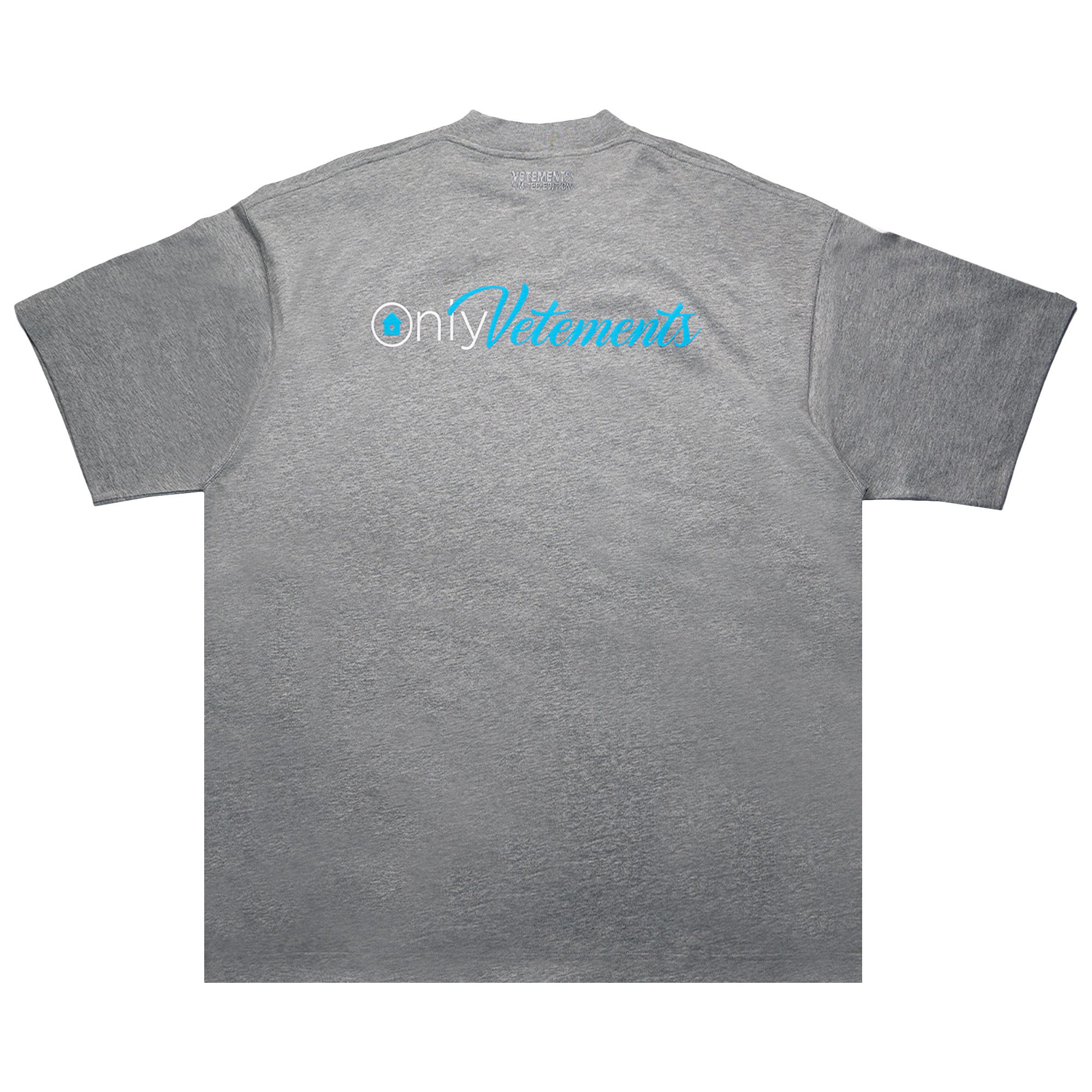 Tシャツ・カットソー VETEMENTS Men T Shirts UA66TR645GGREYMELANGE Grey Only VETEMENTS T-Shirt in Grey Melange – SVRN