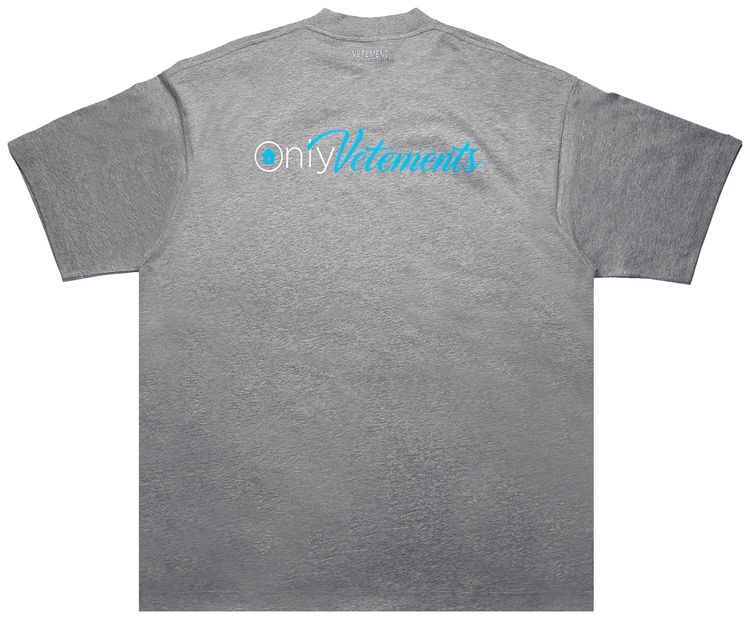 Vetements Only Vetements T Shirt Grey Melange