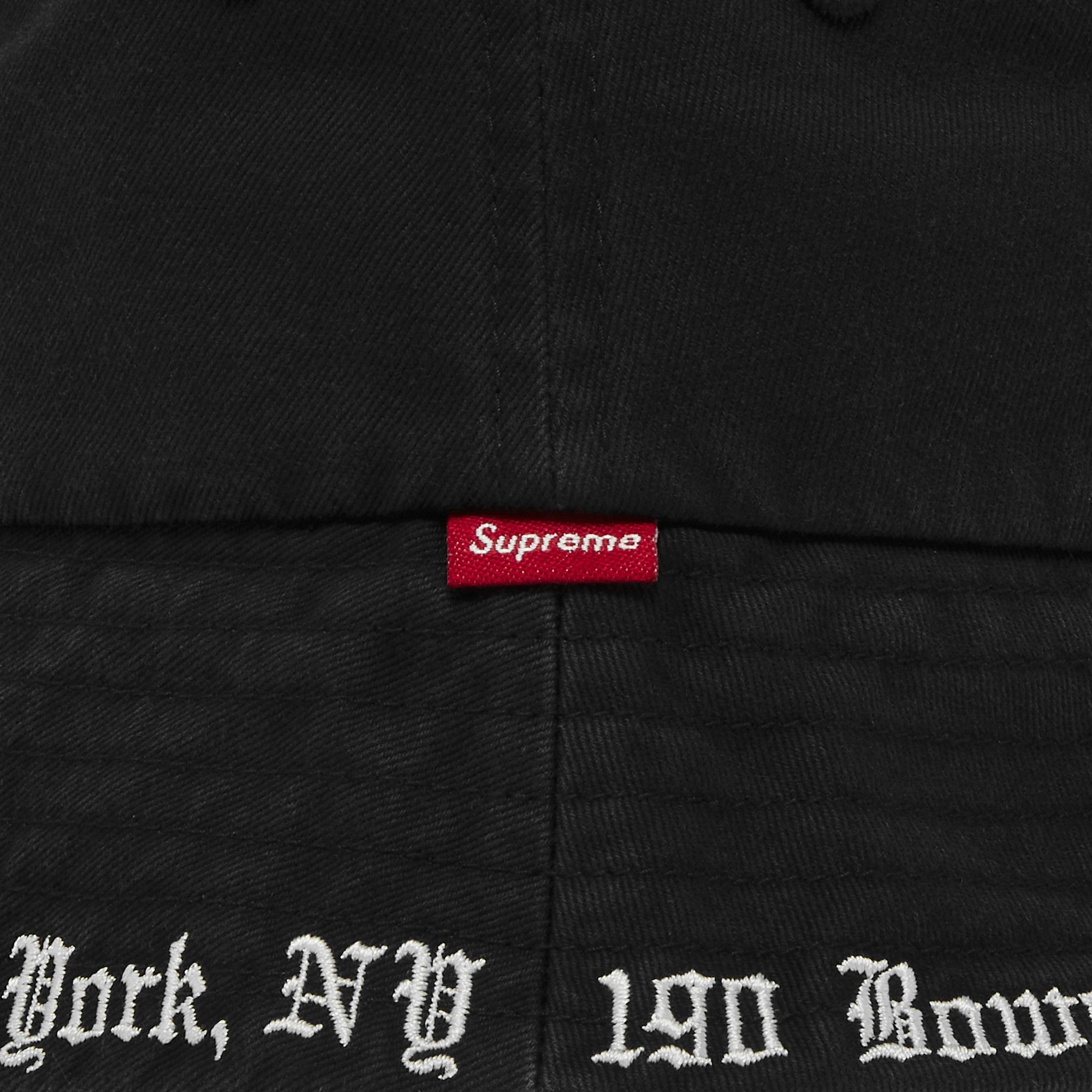 Size s/m Supreme Embroidered Brim Crusher 'Black'