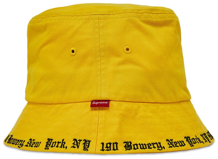 Supreme Embroidered Brim Crusher Yellow