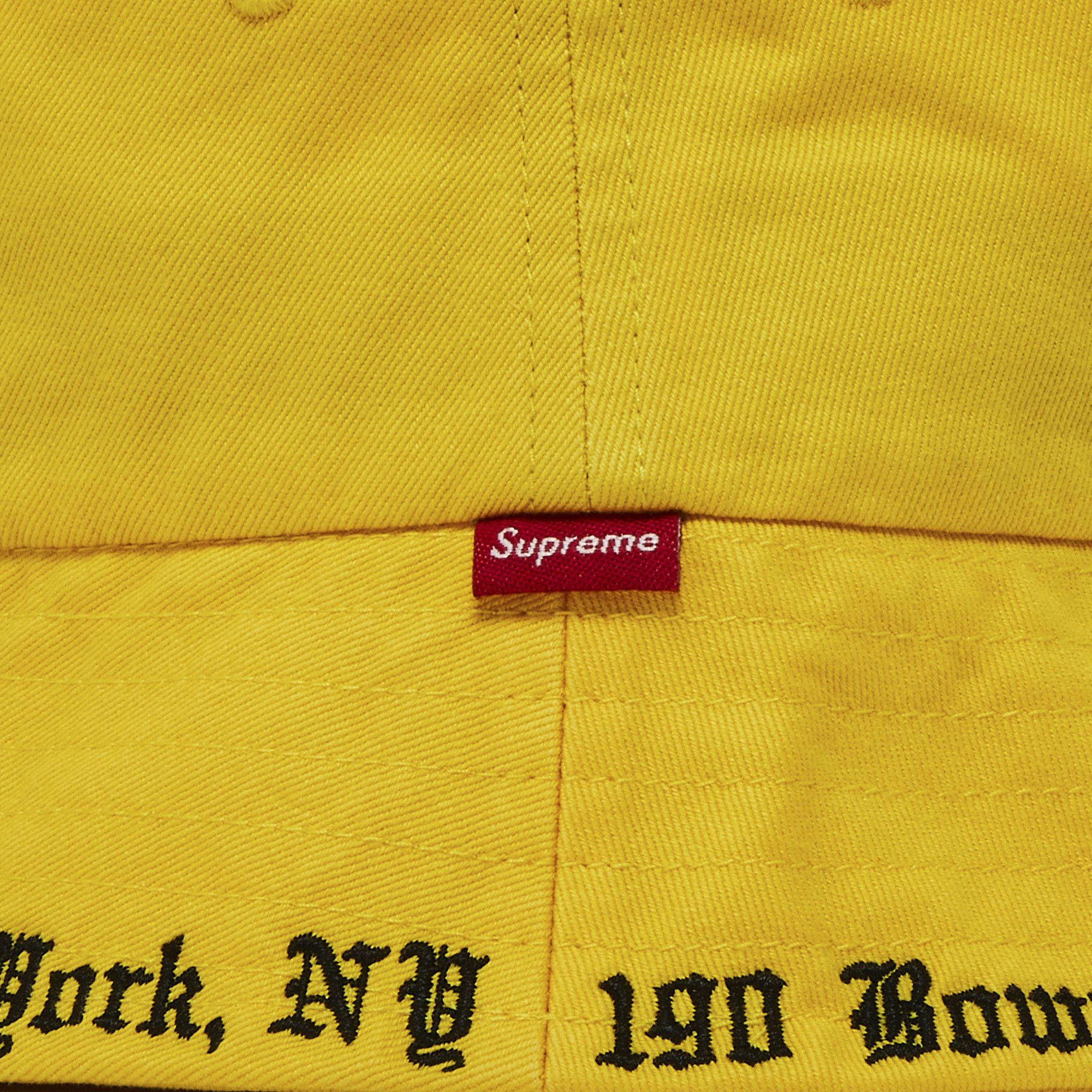 2024春の新作 Buy Supreme SS23H103 - 'Yellow' Crusher Brim Embroidered 帽子