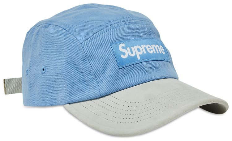 Supreme Suede Visor Camp Cap Light Blue