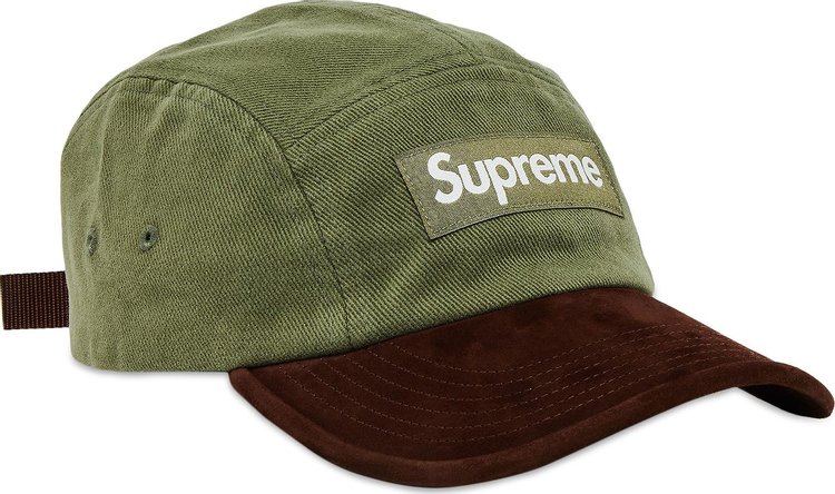 Supreme Suede Visor Camp Cap Light Olive