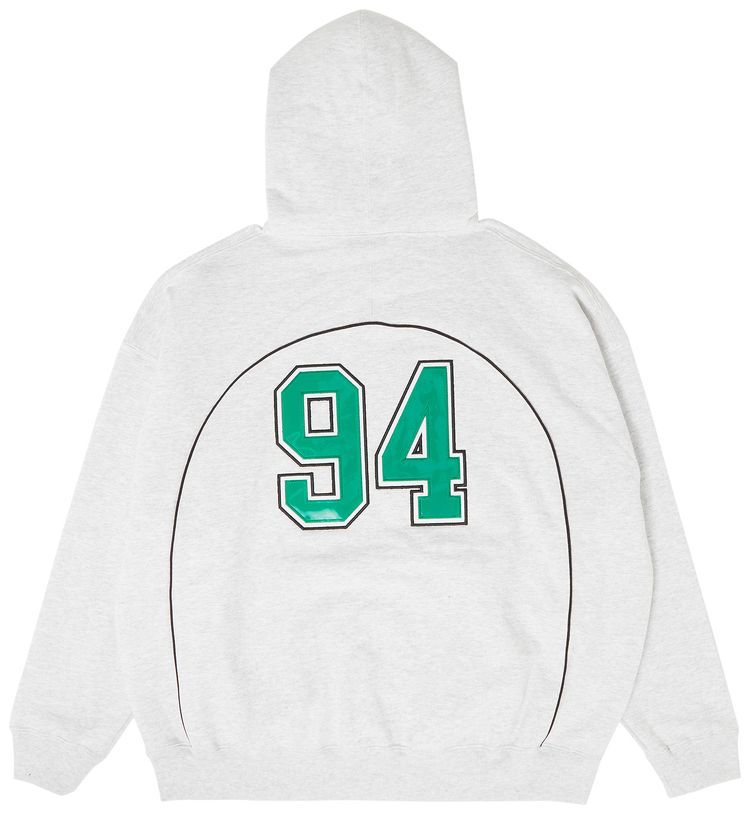 Supreme Boxy Piping Arc Hooded Sweatshirt Ash Grey