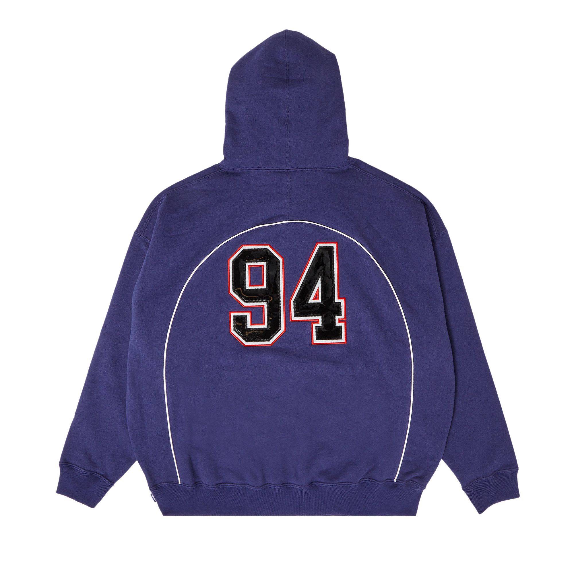 Buy Supreme Boxy Piping Arc Hooded Sweatshirt 'Washed Navy