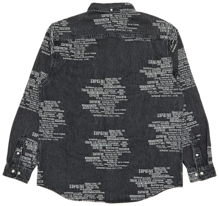 Buy Supreme Trademark Jacquard Denim Shirt 
