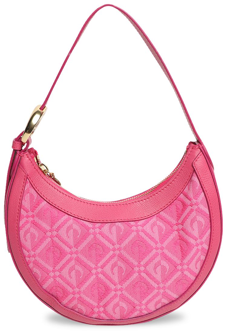 Marine Serre Moon Diamant Regenerated Jacquard Eclips Mini Bag Moon Diamant Pink Jacquard