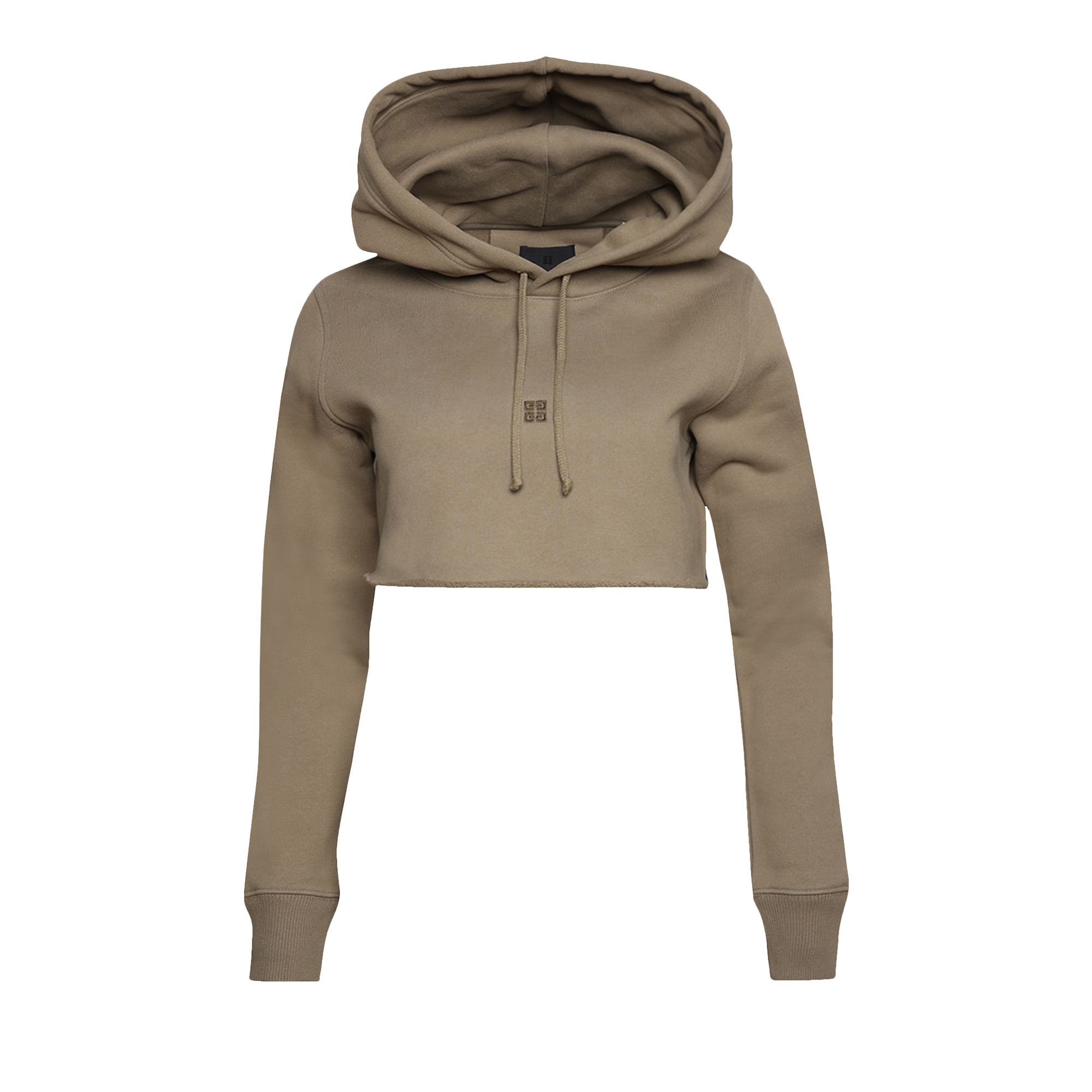 Khaki cropped hoodie discount