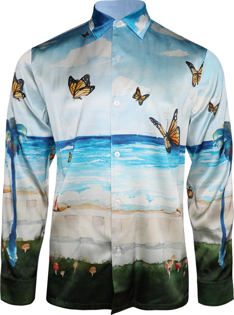 Nahmias Butterfly Beach Long-Sleeve Button Down 'Blue/Multicolor'