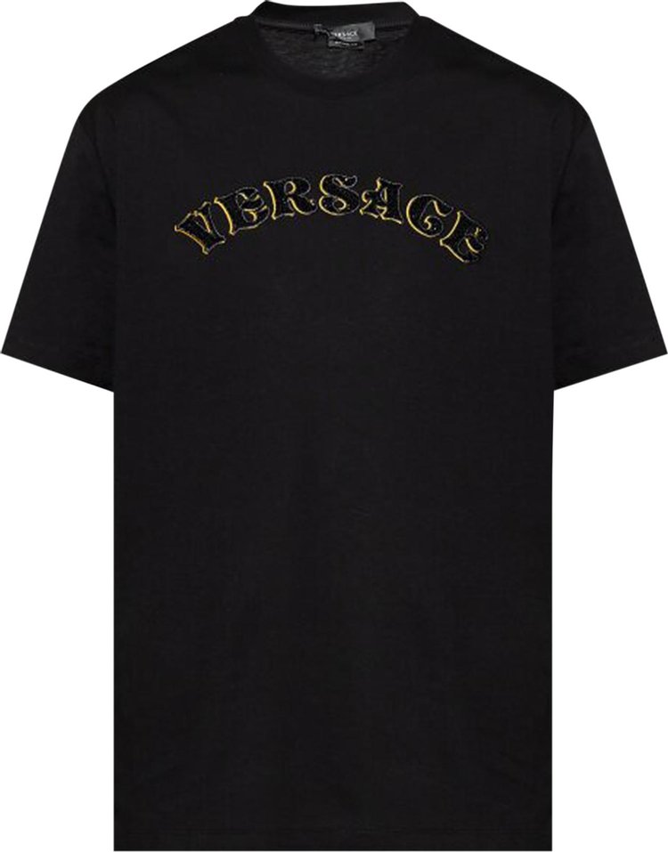 Versace Embroidered Jersey T-Shirt 'Black'
