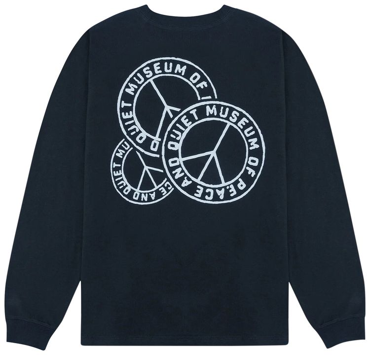 Museum of Peace  Quiet Badge Long Sleeve Shirt Navy