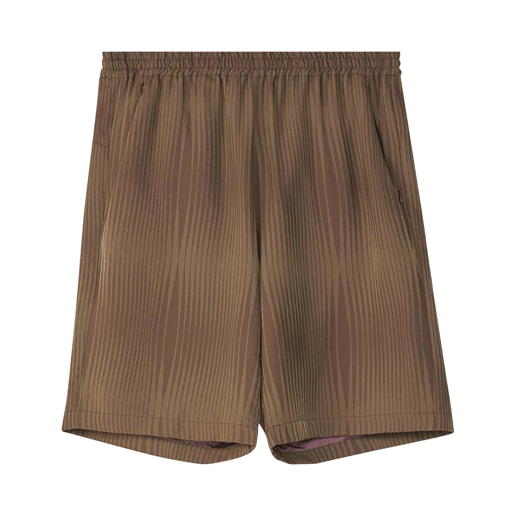 Buy Needles Basketball Wave Stripe Shorts 'Brown' - MR149 BROW | GOAT
