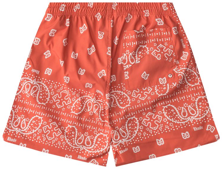 Buy Rhude Bandana Shorts 'Orange' SS23PA89020070 GOAT