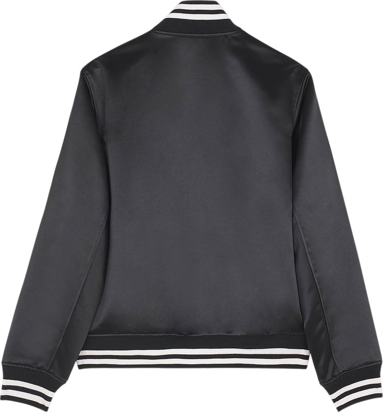 Maison Kitsune Satin Teddy Jacket Black