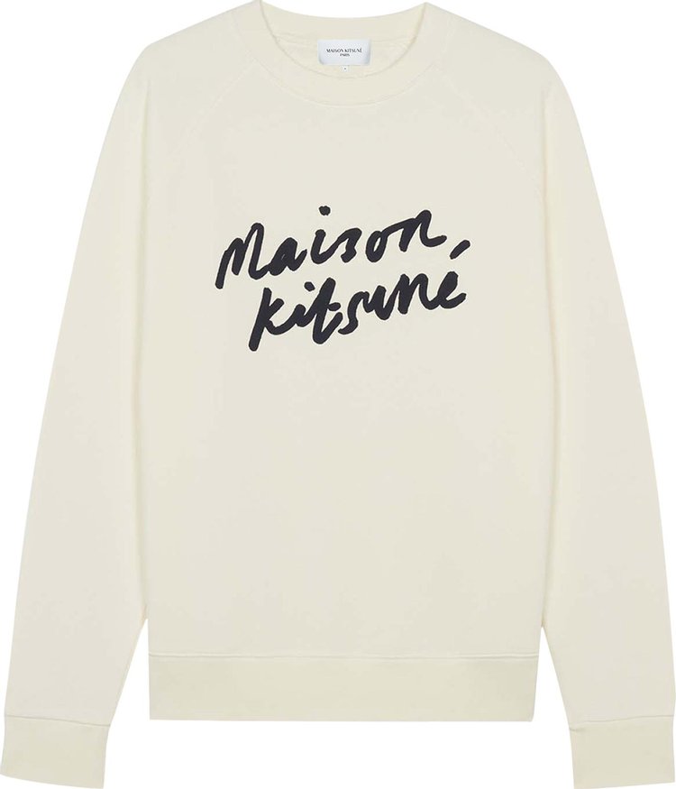Maison Kitsuné Handwriting Sweatshirt 'Ecru'