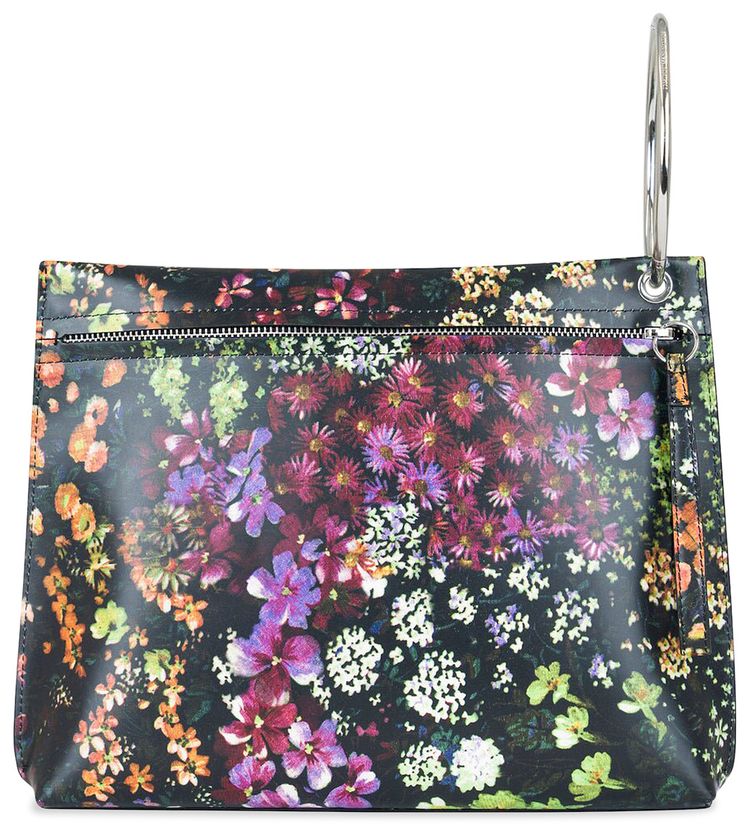 Dries Van Noten Leather Floral Printed Bag Multicolor