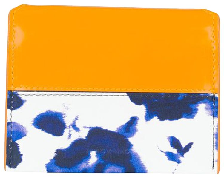 Dries Van Noten Leather Card Holder OrangeMulticolor