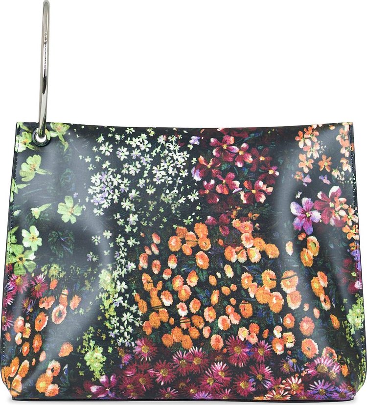 Dries Van Noten Leather Floral Printed Bag 'Multicolor'