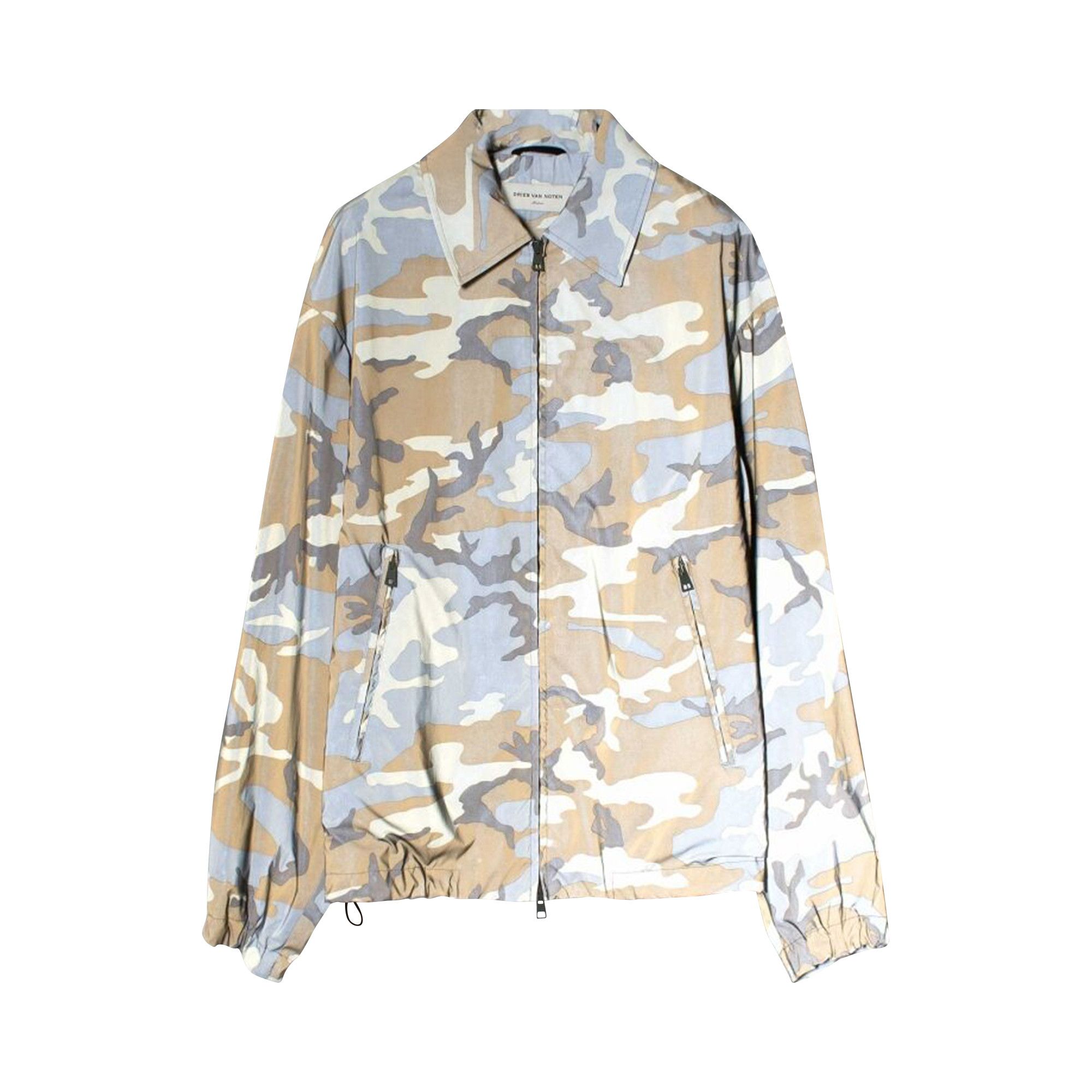 Buy Dries Van Noten Voyde Jacket Khaki Camo 221 020550 4203