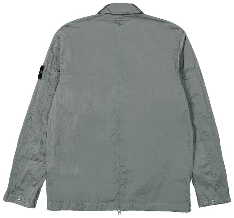 Stone Island Compass Patch Zip Up Jacket Sky Blue